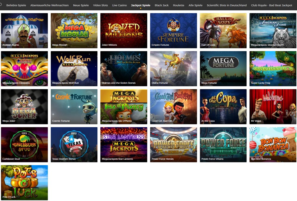 MrGreen Casino Jackpot Slots