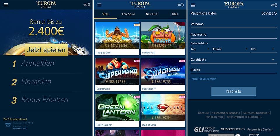 Europa Casino App