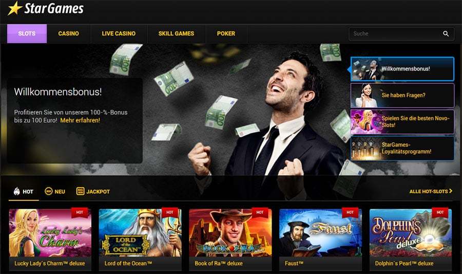 Stargames Webseite