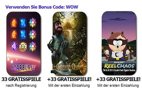 99 Freispiele für Neukunden
