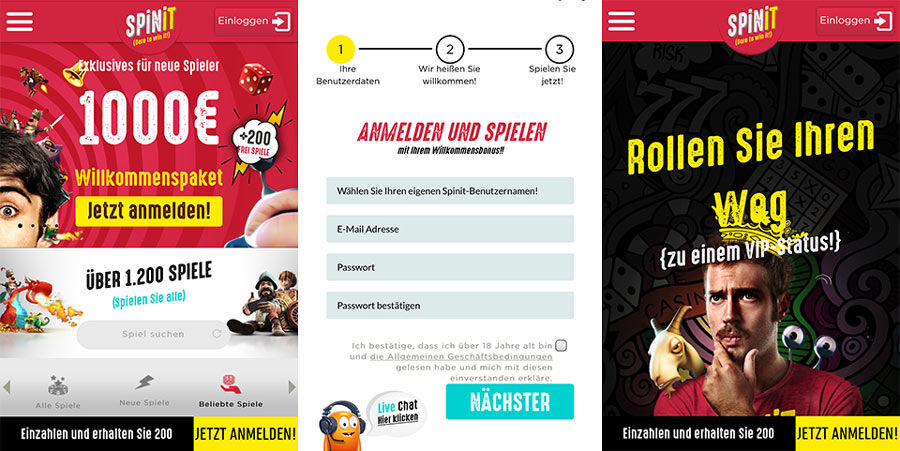 Spinit casino mobile app