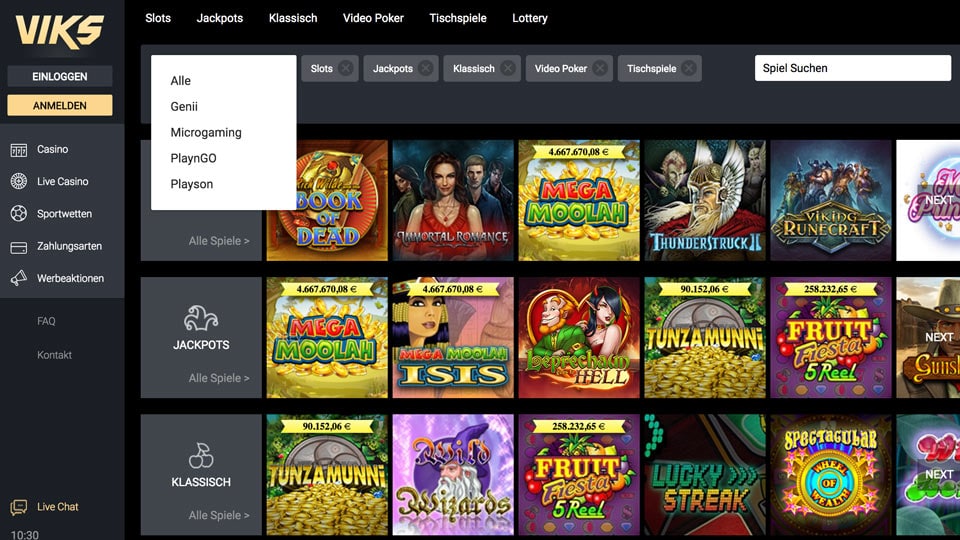 viks-casino-webseite