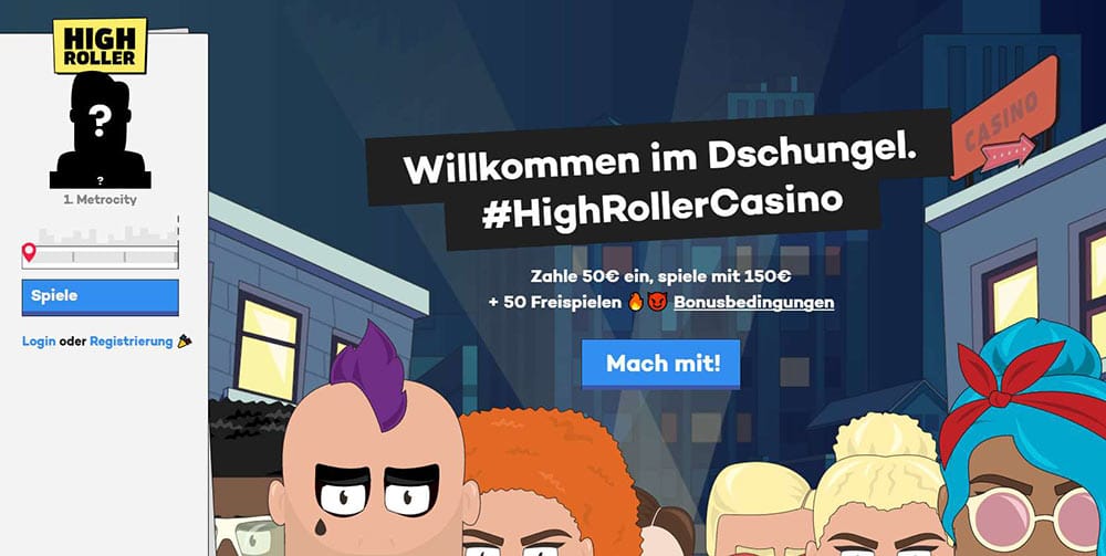 Highroller Webseite