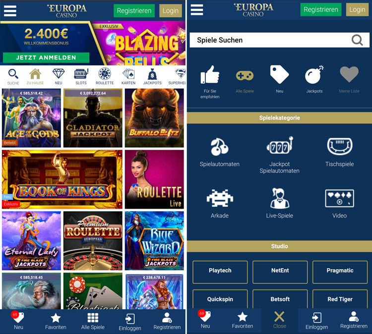 Online Casino Europa App