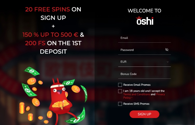 Oshi Willkommensbonus