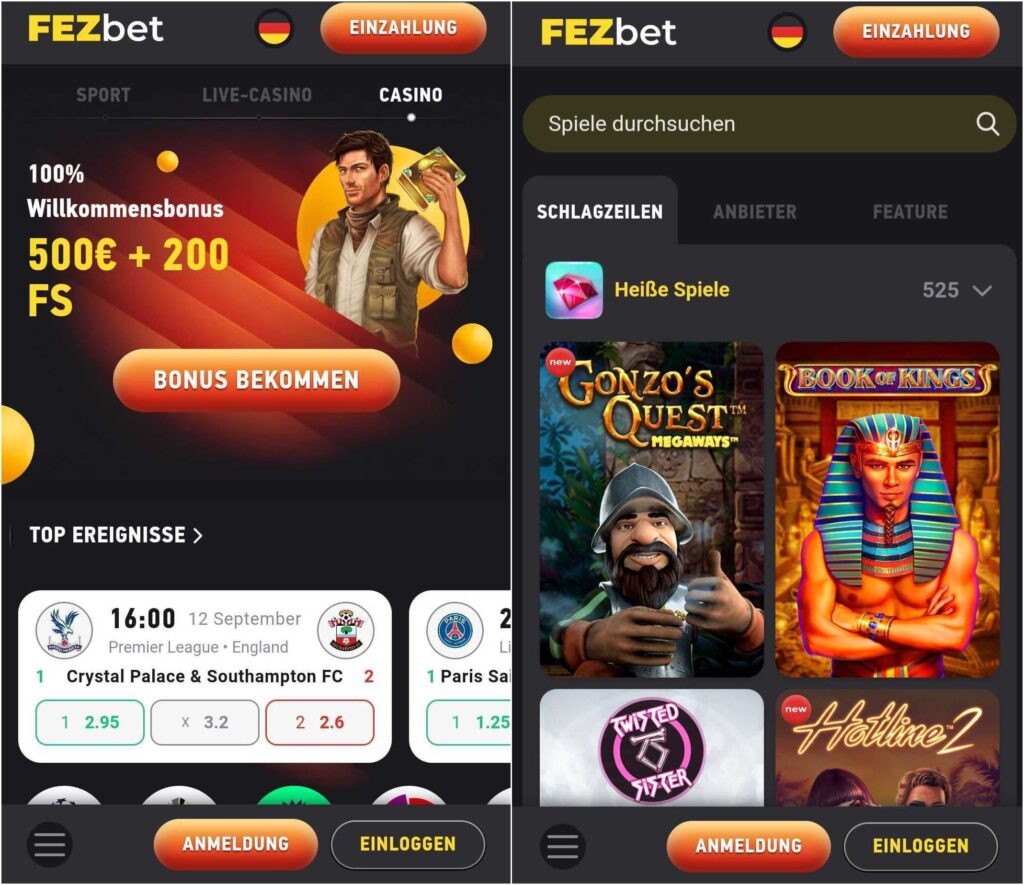 FEZbet Casino Erfahrungen 2024 | 500€ + 200 Freispiele