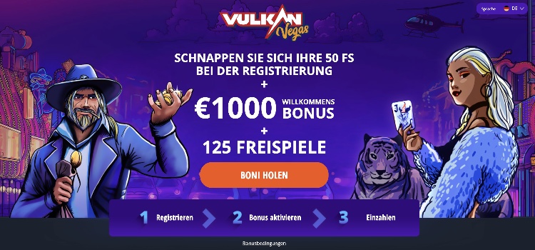 Vulkan Vegas Willkommensbonus