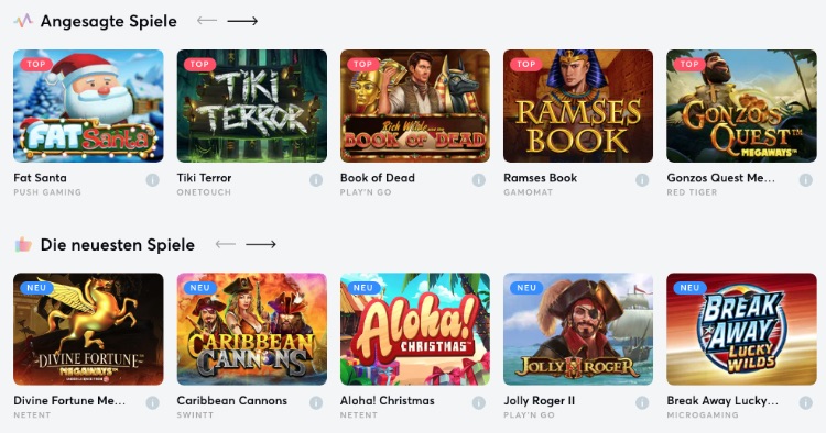 Slots.io Spieleangebot