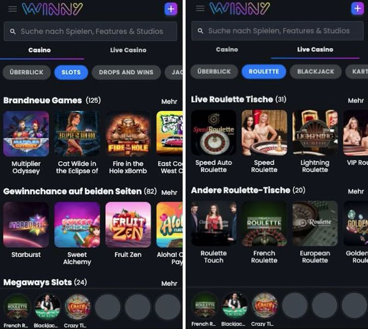 Winny Mobile Casino