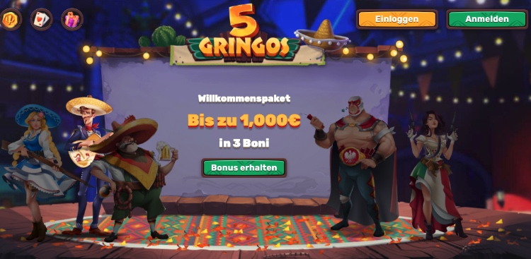 5Gringos Willkommensbonus