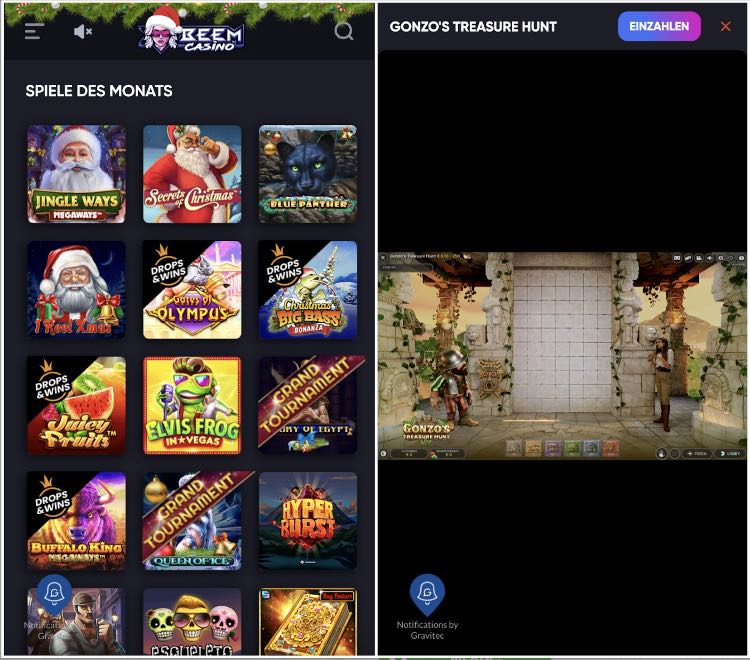Beem Casino mobil