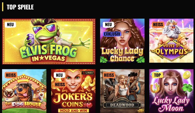Fightclub Casino Spieleangebot