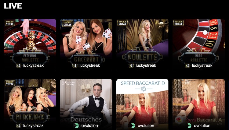 LevelUp Casino Live Casino