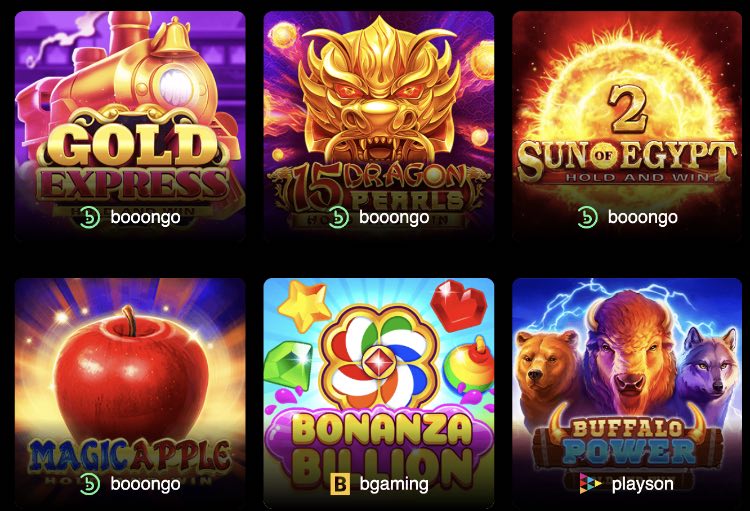 LevelUp Casino Spieleauswahl