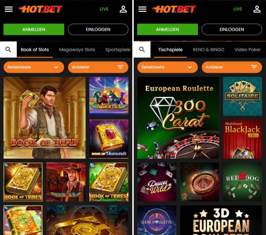 Hot.Bet Casino Web App