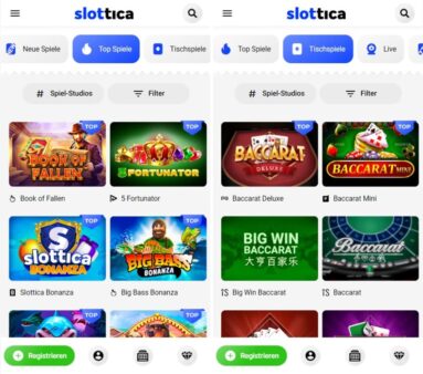 Slottica Casino App Ansicht