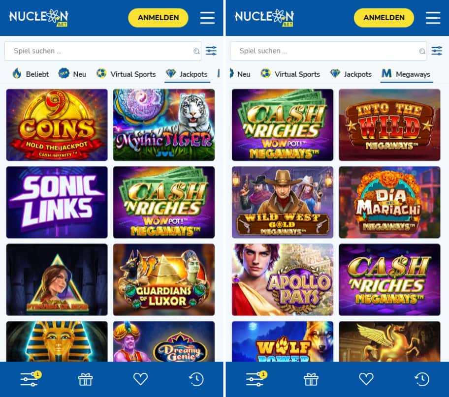 Nucleonbet Casino Mobile App